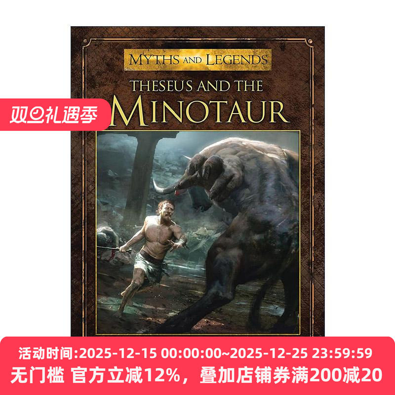英文原版 Theseus and the Minotaur 忒修斯和牛头怪 彩色插画 神话传说再现系列 英文版 进口英语原版书籍