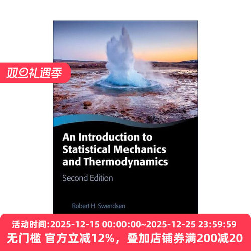 英文原版 An Introduction to Statistical Mechanics and Thermodynamics 统计力学与热力学概论 第二版 英文版进口英语原版书籍