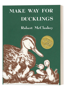 让路给小鸭子 启发精选美国凯迪克大奖绘本 精装 Make Way for Ducklings  Robert Mccloskey 英文原版儿童绘本 进口英语书籍