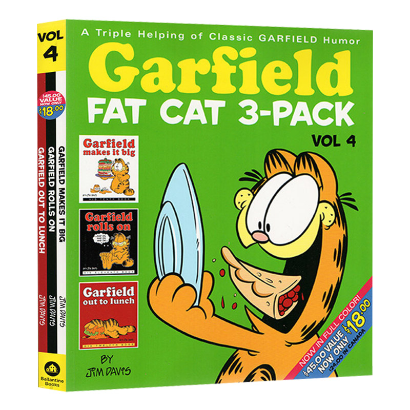 加菲猫漫画3合一合订本4英文版