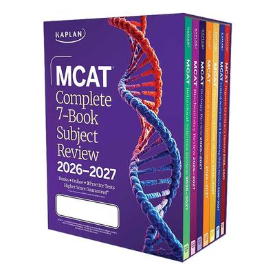 英文原版 MCAT Complete 7-Book Subject Review 2026-2027 卡普兰美国医学研究生入学考试7本套装 含3套练习题 在线资源 进口