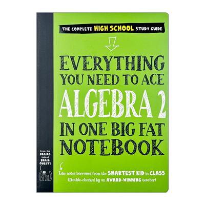 英文原版 Everything You Need to Ace Algebra 2 in One Big Fat Notebook 美国少年学霸超级笔记 代数II 英文版 进口英语原版