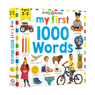 Learning 初级入门1000个单词 英文版 大开本 First 图解词典 儿童英语启蒙早教认知绘本 Words 1000 英文原版 精装 书 Priddy