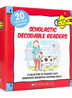 学乐自然拼读初级盒装20册 Scholastic Decodable Readers Box Set Level B 英文原版儿童启蒙学习英语分级绘本 进口书籍