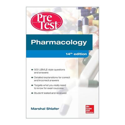 英文原版 Pharmacology PreTest Self-Assessment and Review 药理学测试前自我评估与回顾 第14版 英文版 进口英语原版书籍