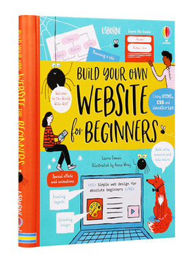 自己创建网站 初探网站搭建 精装 Build Your Own Website for Beginners 英文原版儿童编程英语启蒙绘本 进口英语书籍