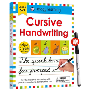 擦擦书 书写 Wipe Clean Workbook Cursive Handwriting 可重复擦写英文书写练习册 英文原版进口英语书籍