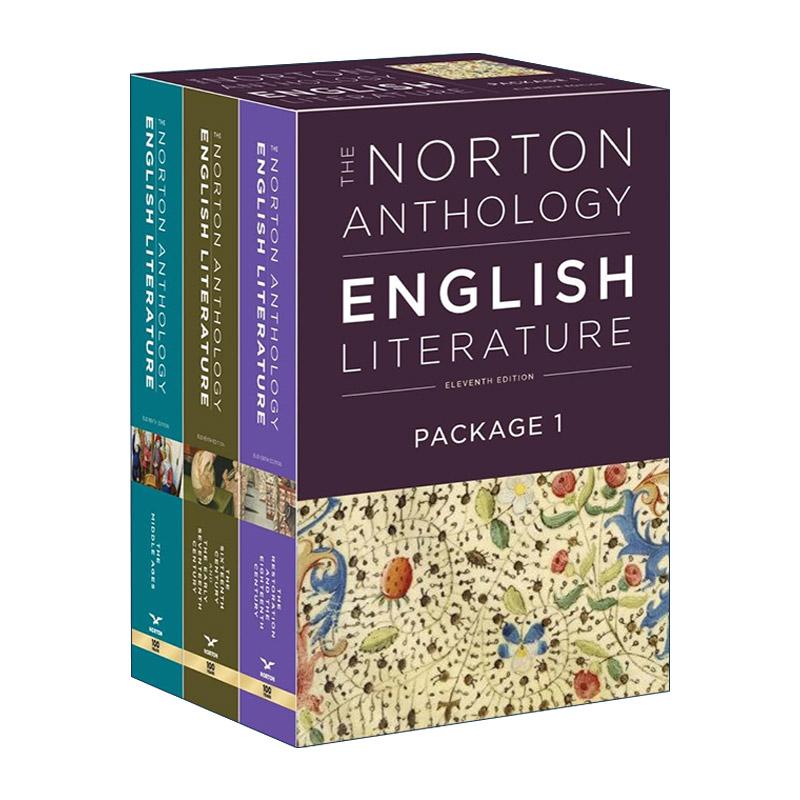 英文原版 The Norton Anthology of English Literature 诺顿英国文学精选集 第11版 3册套装1 从中世纪到十八世纪 英文版