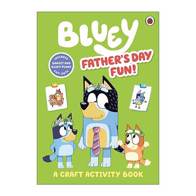 英文原版 Bluey Father’s Day Fun Craft Book 小蓝狗布鲁伊 父亲节趣味手工书 亲子互动活动书 英文版 进口英语原版书籍
