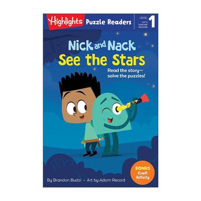 英文原版 Nick and Nack See the Stars Highlights Puzzle Readers Level 1 尼克与纳克系列 看星星 故事与益智谜题 儿童分级读物