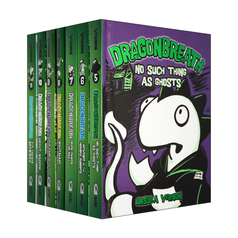 英文原版 Dragonbreath 龙吸系列5-11册 精装 全彩儿童幽默漫画桥梁章节小说 中小学课外英语读物 Ursula Vernon 英文版 进口书籍