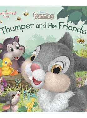英文原版 Disney Bunnies Thumper and His Friends 迪士尼小兔子 桑珀和他的朋友们 绘本 纸板书 英文版 进口英语原版书籍
