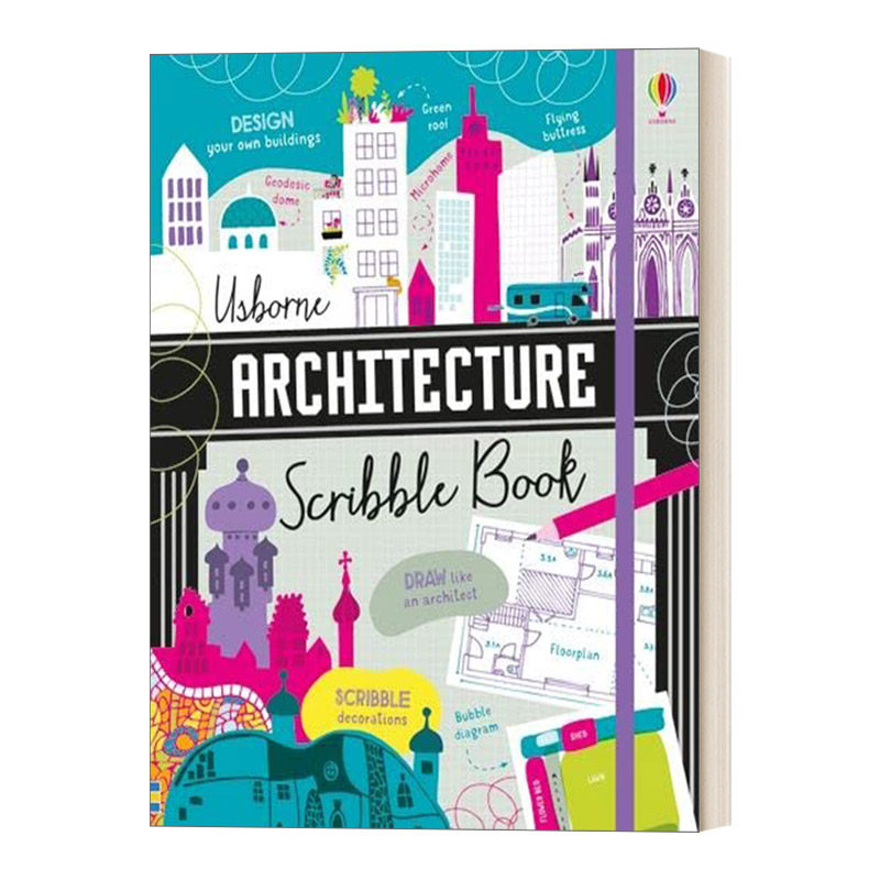 英文原版 Architecture Scribble Book 刮刮书 建筑互动书 精装 英文版 进口英语原版书籍 - 实物图