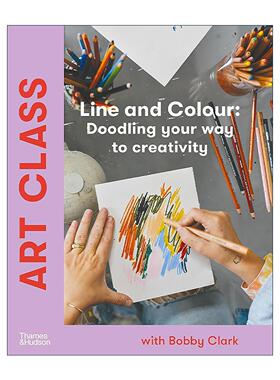 英文原版 Art Class Doodling Your Way To Creativity 艺术课 线条与色彩 画册 英文版 进口英语原版书籍