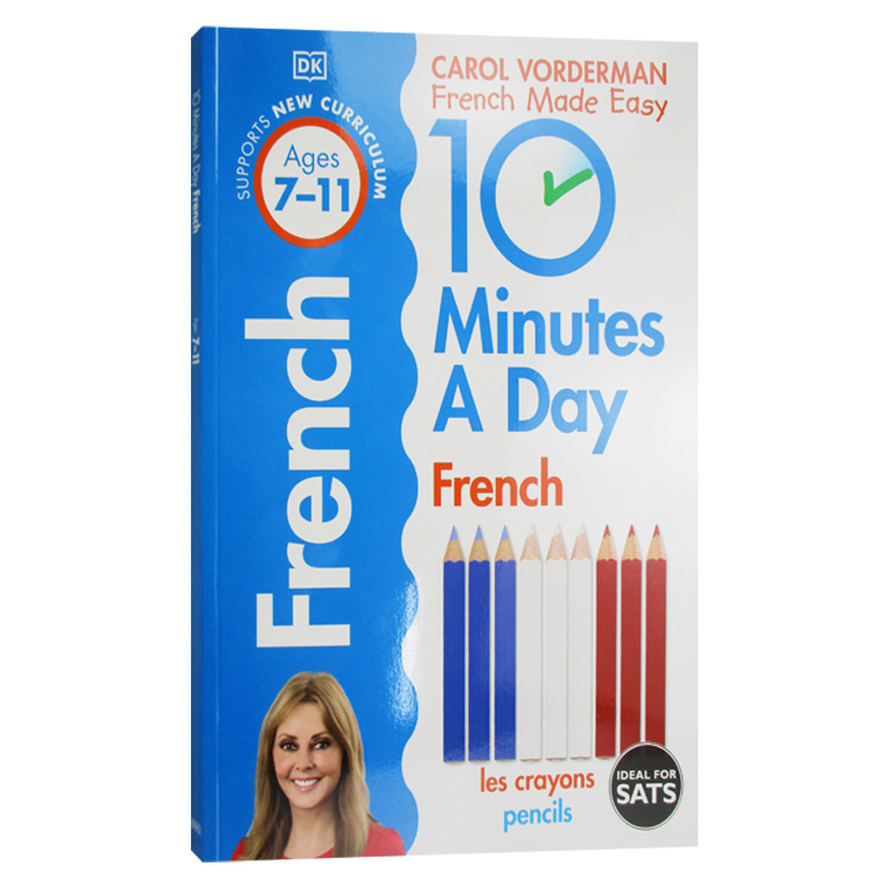 英文原版 10 Minutes a Day French Ages 7-11 Key Stage 2 每天10分钟法语练习7-11岁 英文版 进口英语原版书籍