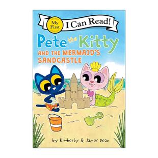 Can Pete Sandcastle Mermaid Kitty Read分级阅读 小皮特猫和美人鱼 进口英语原版 and First the 英文原版 书籍 沙堡