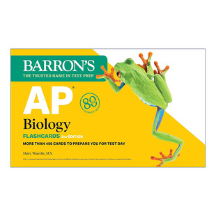 英文原版 AP Biology Flashcards Second Edition 巴朗AP生物学备考闪卡  更新版第2版 含环扣 英文版 进口英语原版书籍