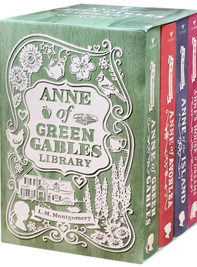 绿山墙的安妮系列4册套装 Anne of Green Gables Library 露西莫德蒙格马利 英文原版课外英语趣味阅读读物 英文版进口英语书籍