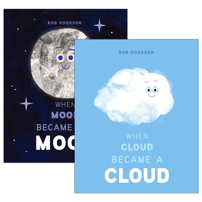 英文原版 When Cloud/Moon Became a Cloud/The Moon 气象主题科普绘本2册套装 当云/月儿变成云朵/月亮时 Rob Hodgson 英文版书籍