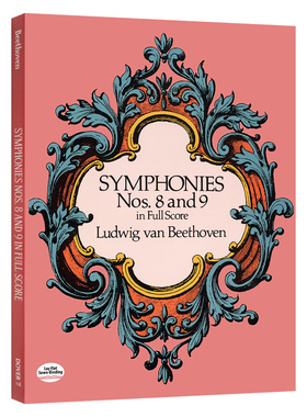 满分第8和第9号交响曲 Symphonies Nos. 8 and 9 in Full Score 英文原版音乐艺术读物进口书籍