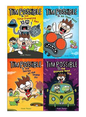 英文原版 Tim Possible Out-of-This-World Collection 蒂姆和时光旅行霸王龙 4册盒装 英文版 进口英语原版书籍