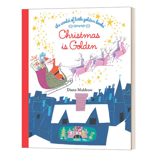 英文原版绘本 Christmas Is Golden The World of Little Golden Books 圣诞节是金色的 兰登书屋精装小金书 英文版 进口英语书籍