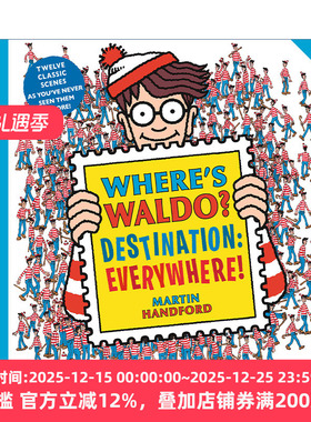 英文原版 Where’s Waldo Destination Everywhere 沃尔多在哪里 无处不在 儿童趣味游戏活动书 经典场景找一找 Martin Handford