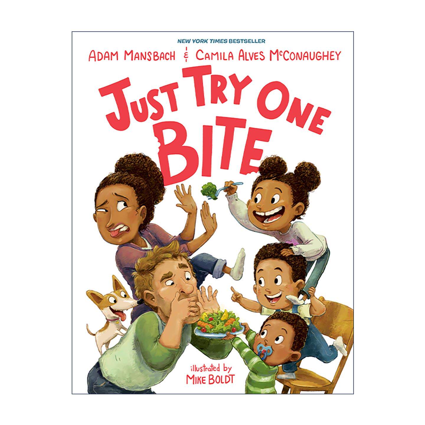 英文原版 Just Try One Bite 就尝一口 家长与孩子角色互换 挑食 儿童精装绘本 纽约时报畅销书 麦克·博尔特插画进口英语原版书籍