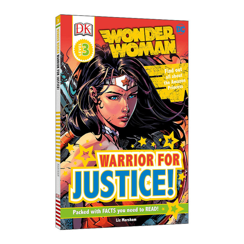 英文原版 DK Readers Level 3 - DC Wonder Woman Warrior for Justice! DK分级读物L3 DC神奇女侠 正义战士 英文版 进口英语书籍