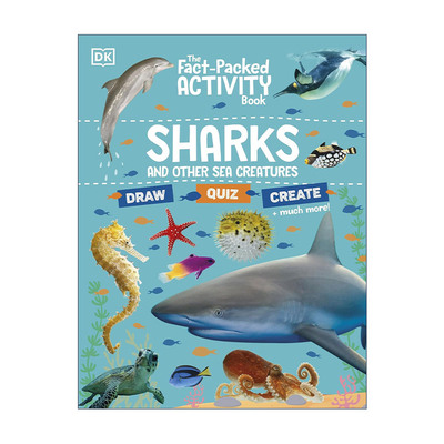 英文原版 The Fact-Packed Activity Book Sharks and Other Sea Creatures 互动操作书 鲨鱼与其他海洋生物 DK儿童科普百科