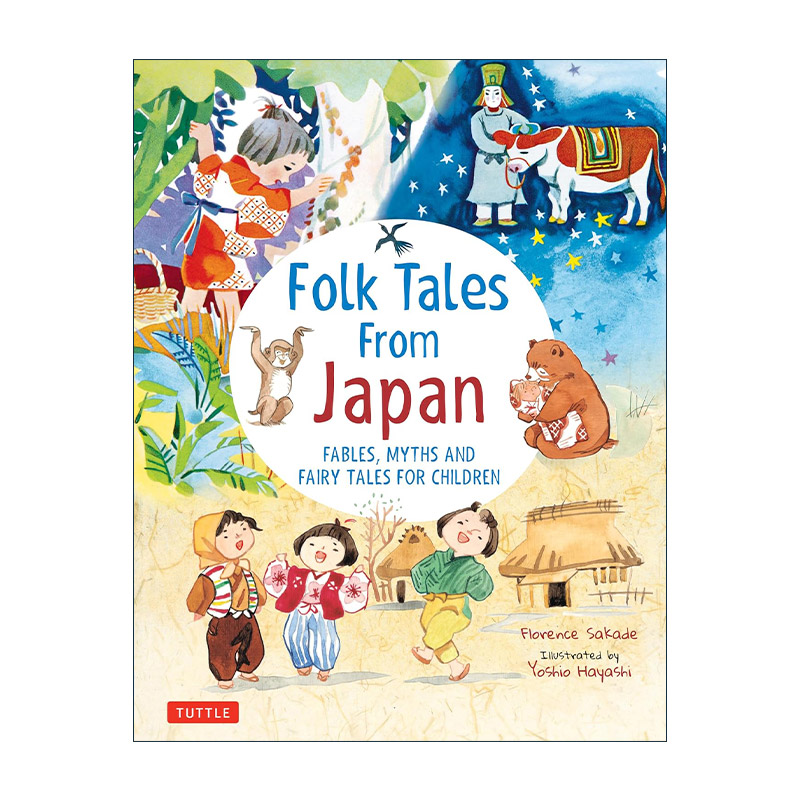英文原版 Folk Tales from Japan 日本民间故事 寓言 神话和儿童童话 精装 Florence Sakade 英文版 进口英语原版书籍