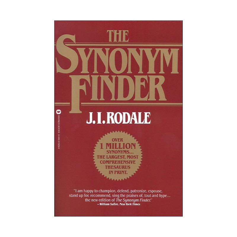 英文原版 The Synonym Finder 同义词典 JI·罗代尔 英文版 进口英语原版书籍