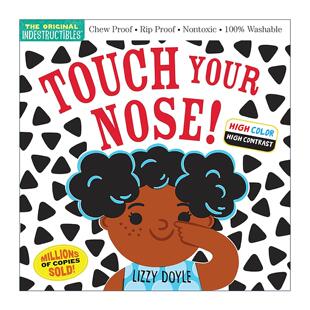摸摸鼻子 书籍 Touch 进口英语原版 英文版 高色彩对比 咬咬书 Nose Your Indestructibles 英文原版