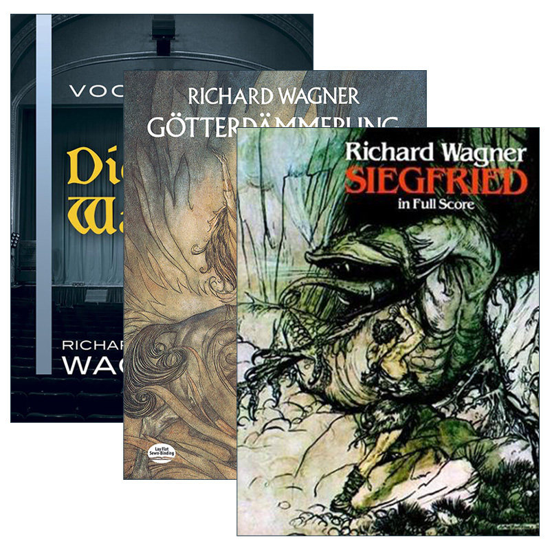 英文原版 理查德·瓦格纳歌剧尼伯龙根的指环系列3册 Richard Wagner 英文版 进口英语原版书籍
