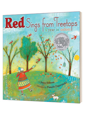 Red Sings from Treetops 红色音符在树梢 多彩的四季  精装凯迪克奖绘本