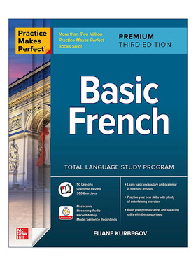 原版 Practice Makes Perfect Basic French  Premium 孰能生巧 基础法语 第3版 进口原版书籍