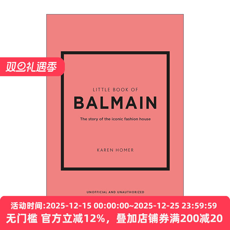 英文原版 Little Book of Balmain 巴尔曼时尚小书 标志性时装屋的故事 精装 英文版 进口英语原版书籍