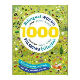 Words Nature 进口原版 1000 书籍 精装 Bilingual 英语西班牙语 西班牙语原版 1000个双语自然单词