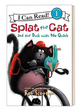 英文原版 Splat the Cat and the Duck with No Quack 啪嗒猫和不呱呱叫的鸭子 I Can Read Level 1分级阅读 英文版 进口英语书籍