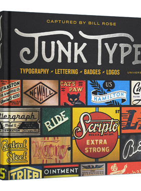 英文原版 Junk Type Typography Lettering Badges Logos 印刷字体-刻字-徽章-标志 精装 英文版 进口英语原版书籍