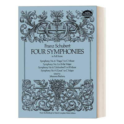 Four Symphonies in Full Score  舒伯特最受欢迎4部交响乐曲全谱