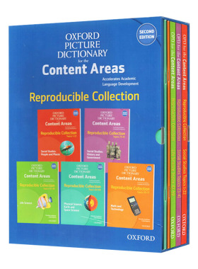 Oxford Picture Dictionary for the Content Areas 牛津图画词典 图解练习 5册盒装 英文原版词典字典 进口英语工具书籍