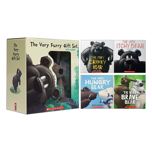 The Very Furry Gift Set 礼盒装4册+主题毛绒玩偶 Bear/Itchy Bear/Hungry Bear/Brave Bear 精装 英文原版儿童读物 进口英语书籍