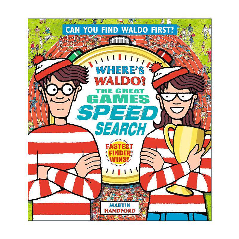 英文原版 Where's Waldo The Great Games Speed Search 沃尔多在哪里 体育运动 儿童趣味游戏活动书 经典场景找一找 谜题 迷宫
