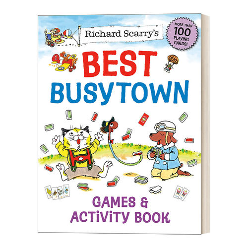 英文原版 Richard Scarry's Best Busytown Games & Activity Book 理查德·斯凯瑞 忙碌小镇里的游戏与活动书 英文版进口书籍