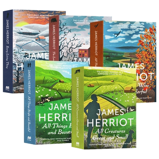 万物生灵原著5册全集 All Creatures Great and Small 吉米哈利 James Herriot 万物既伟大又渺小 人与动物的故事 英文原版文学书