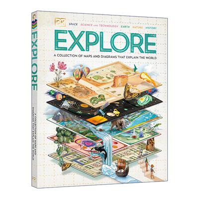 英文原版 Explore A Collection of Maps and Diagrams That Explain the World 探索世界 主题地图及信息图表 DK儿童科普百科精装
