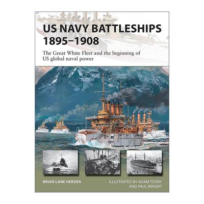 英文原版 US Navy Battleships 1895–1908 美国海军战列舰? 先锋武器系列 英文版 进口英语原版书籍