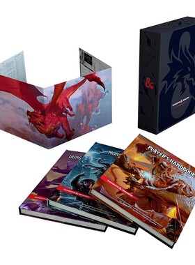 Dungeons & Dragons Core Rulebook Gift Set 龙与地下城核心规则手册3册盒装 精装 英文原版漫画 进口英语书籍