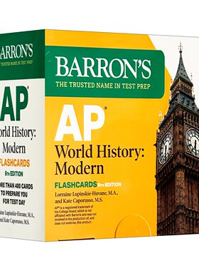 英文原版 AP World History Modern Flashcards 巴朗AP 世界历史 备考闪卡 第6版 英文版 进口英语原版书籍